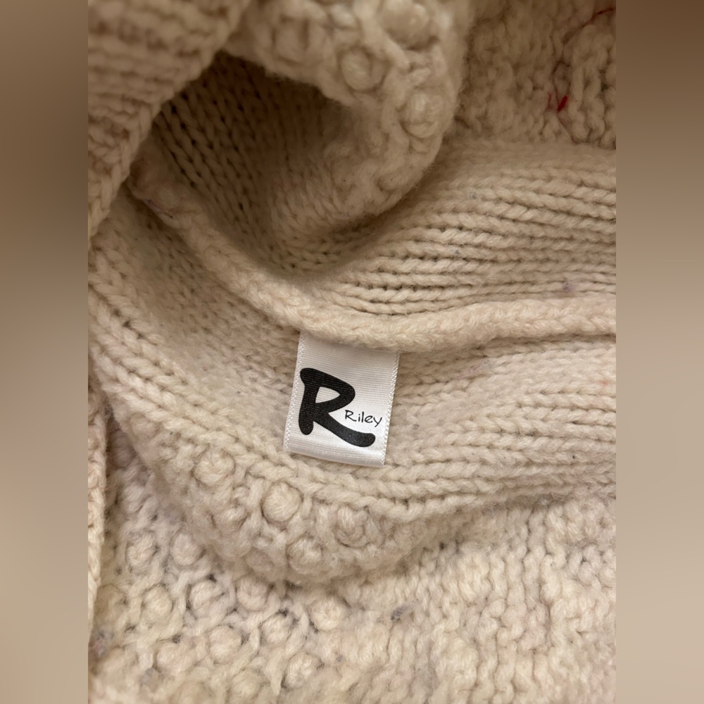 Free People Riley 1880 VINTAGE PATCHED UP SWEATER Patchwork Wool size L - Picture 13 of 13
